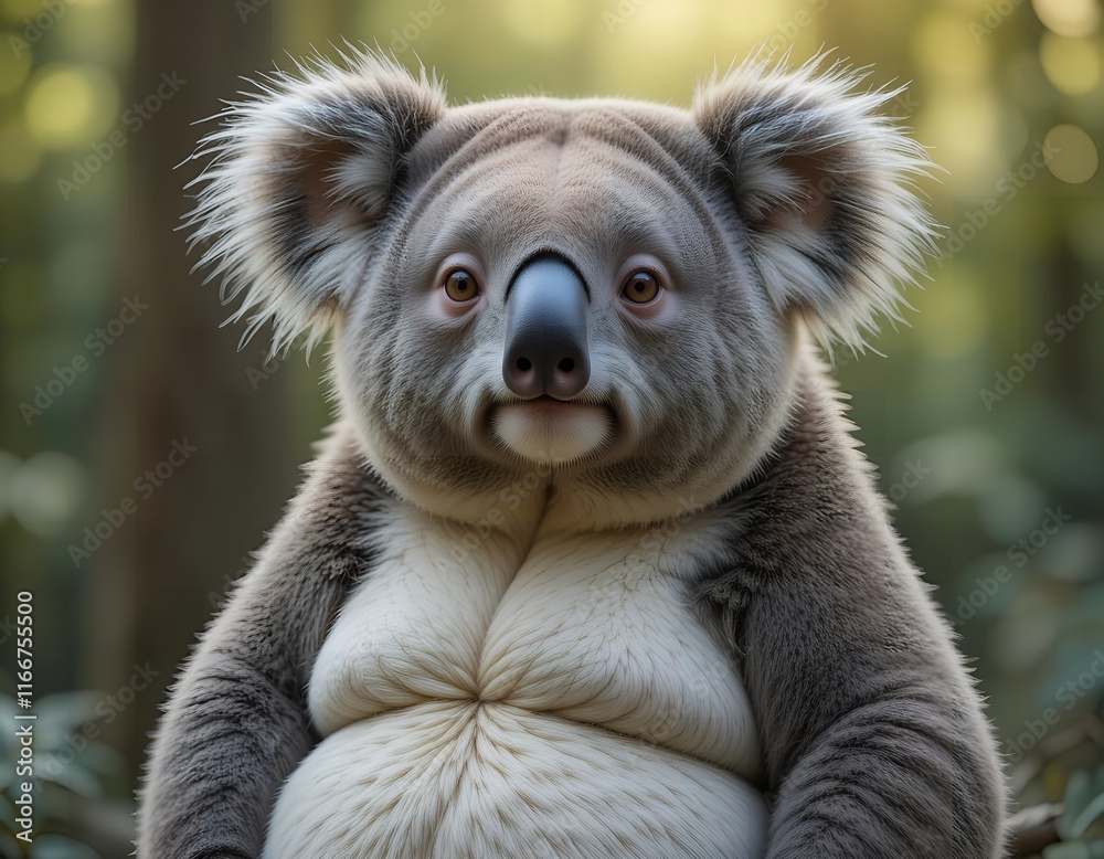 Fototapeta premium Koala bear with a gentle gaze. Generative AI