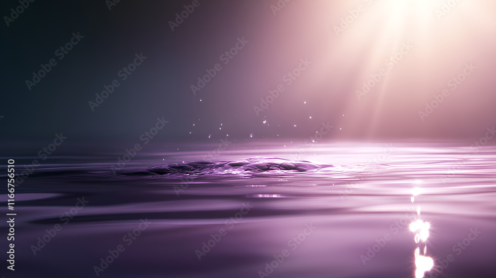Obraz premium Nature-themed background featuring purple bokeh abstract texture- copy space image