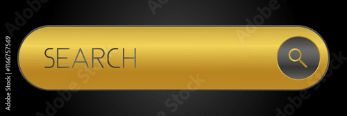 Golden and black search engine.