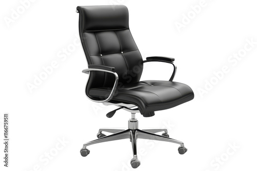 Modern black office chair with adjustable height and sleek design suitable for ergonomic comfort in workspace