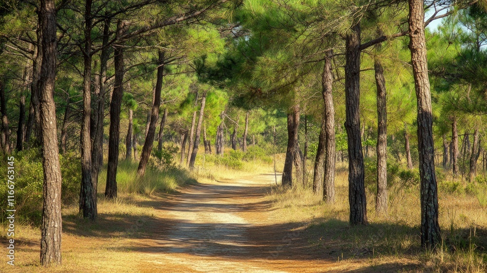 Serene Pine Forest Path: A Tranquil Walk Through Nature's Embrace Serene Pine Forest Path: A Tranquil Walk Through Nature's Embrace