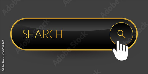 Golden and black search engine.