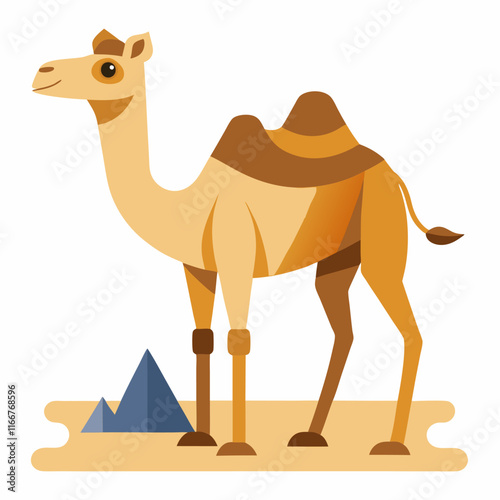 Camel Vector Illustration – Desert Animal Design for Wildlife Projects