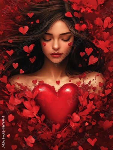 valentine card Give for blessings, love, and feelings to important people.