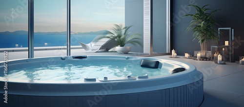 bathtub or pool with jacuzzi photo