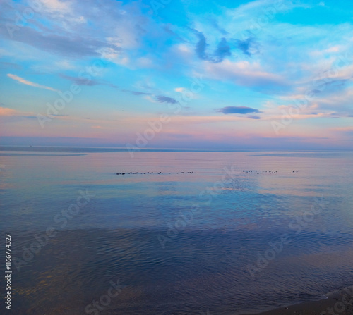 sunset over the sea, beautiful view