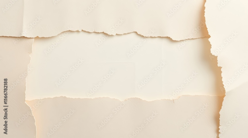 Overlapping Torn Paper Layers in Neutral Tones Overlapping Torn Paper Layers in Neutral Tones