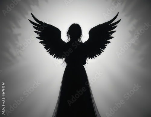 silueta de un ángel
