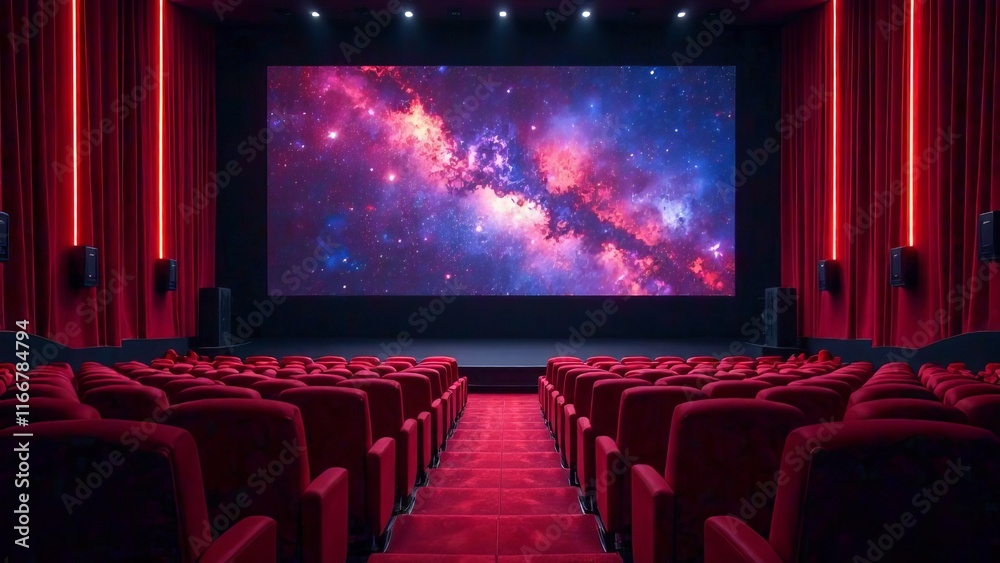 Fototapeta premium cinema auditorium with chairs