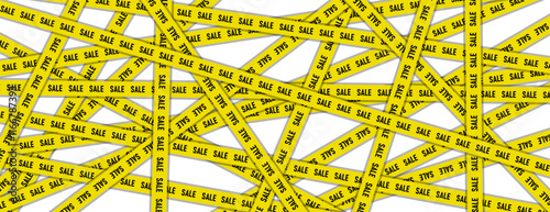 sale cross line. Black Friday advertising illustration. Attention zone. Warning line border. Horizontal line with abstract, sale, limited time promotion, special offer