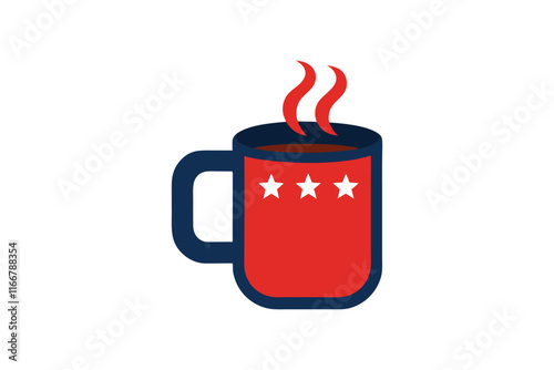 usa Hot drink America vector illustration art 