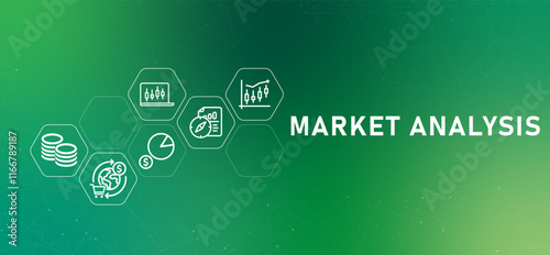 Market analysis review of current situation gradient header economy research analyze stock trading financial data transaction insight