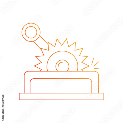 Control Lever gradient icon with white background vector stock illustration