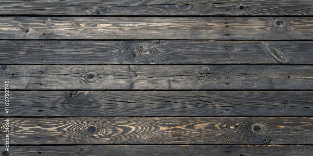 Obraz premium Vintage Wooden Wall with Rough Texture and Weathered Brown Planks