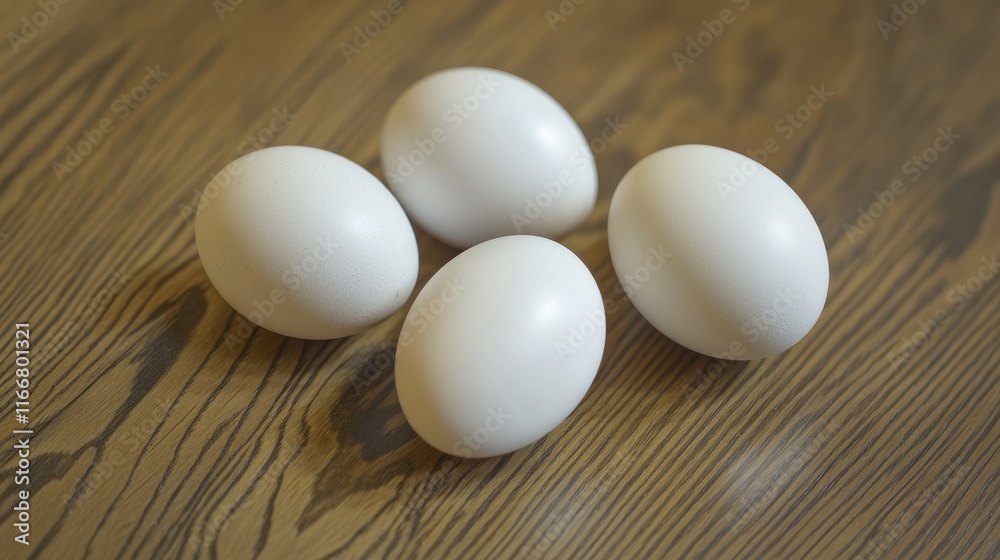 White chicken eggs arranged on a rustic wooden surface showcasing natural farm-fresh produce for culinary and lifestyle concepts. White chicken eggs arranged on a rustic wooden surface showcasing natural farm-fresh produce for culinary and lifestyle concepts.