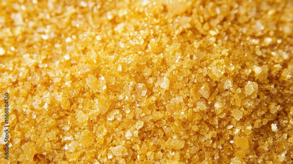 Fine golden sugar granules with a rich texture highlighting their crystalline structure suitable for culinary or artistic backgrounds. Fine golden sugar granules with a rich texture highlighting their crystalline structure suitable for culinary or artistic backgrounds.