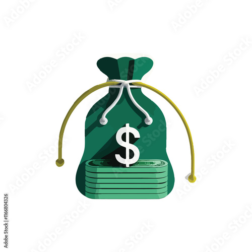 Illustration of bag of money and a clock suggesting rapid income