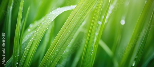 Panel kuchenny z motywem Vibrant fresh lemongrass with dew drops showcasing its green stalks perfect for culinary dishes and herbal remedies