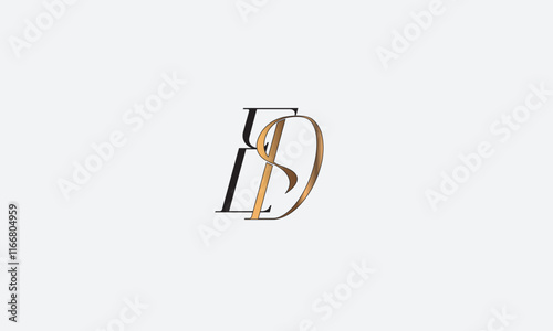 ED, DE , D , E , Abstract Letters Logo Monogram	