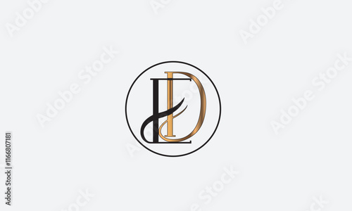ED, DE , D , E , Abstract Letters Logo Monogram