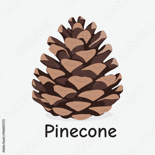Autumn Pinecone Vector Illustration with Rustic Charm