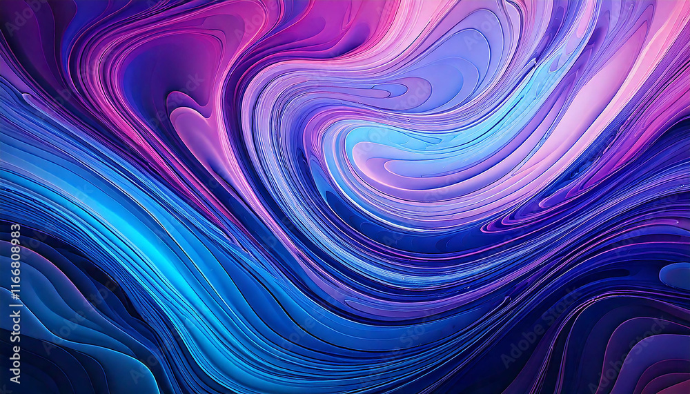 Obraz premium vibrant, royalty-free abstract background with swirling gradients of blue and purple