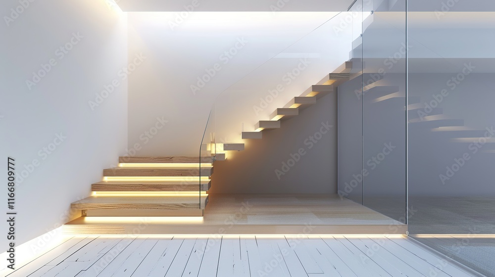 Fototapeta premium Beautiful stairs design in home 