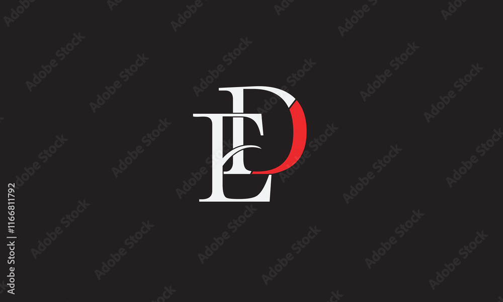 Obraz premium ED, DE , D , E , Abstract Letters Logo Monogram