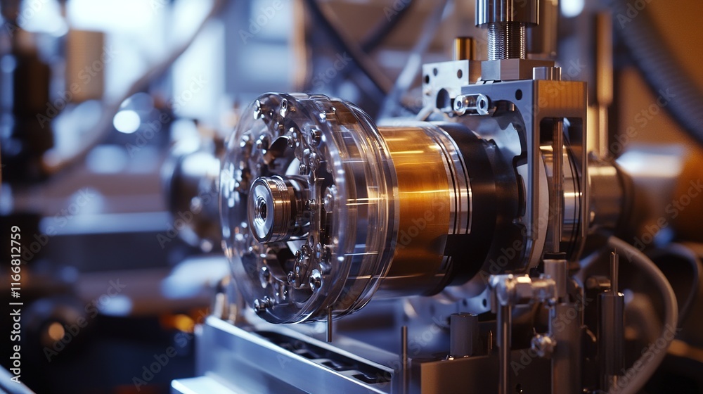 A highly innovative experimental engine being analyzed in a university lab. A highly innovative experimental engine being analyzed in a university lab.