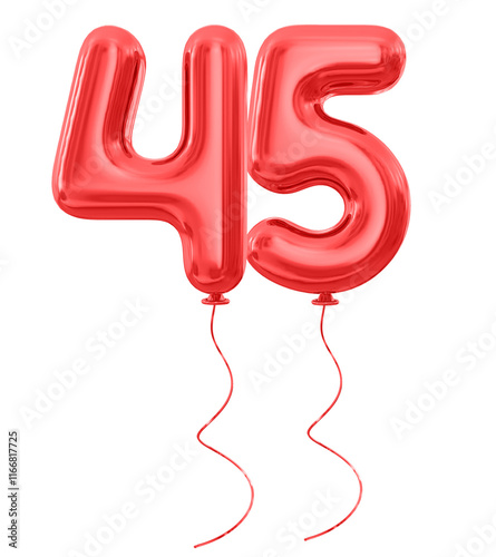 Red Balloon Number  45                         