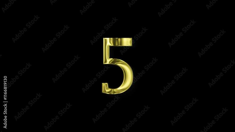 Number of Glowing Golden Text with Black Background Full HD or 4K Footage Video Number of Glowing Golden Text with Black Background Full HD or 4K Footage Video