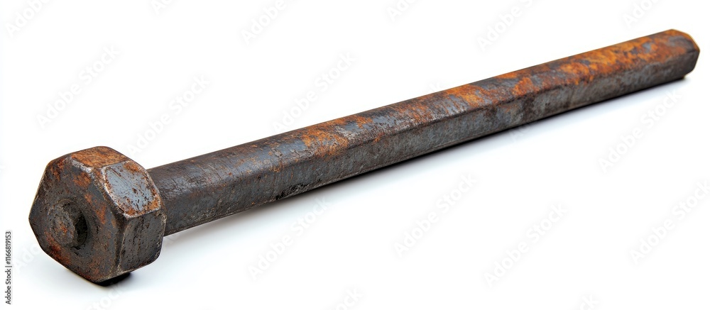 Rusty iron rod used as a vital tool for grader machinery maintenance in construction and roadwork applications. Rusty iron rod used as a vital tool for grader machinery maintenance in construction and roadwork applications.