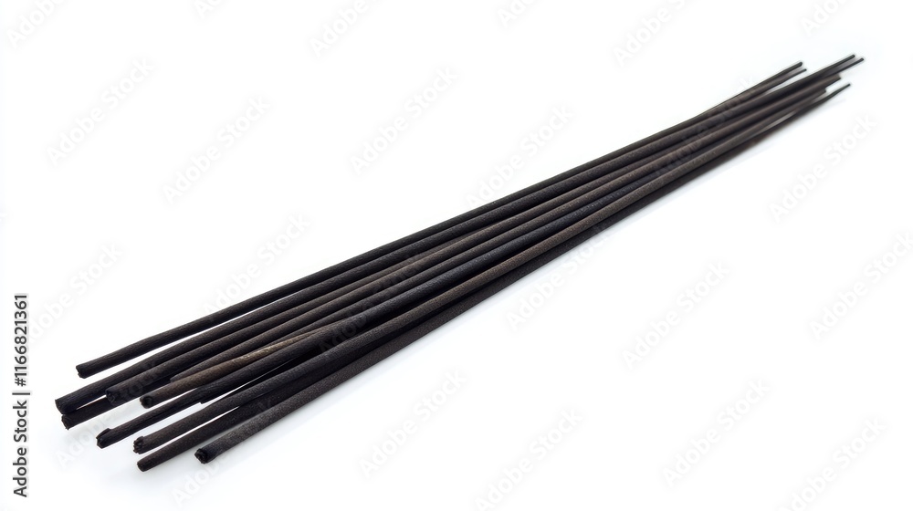 Aromatic incense sticks arranged for a calming atmosphere on a clean white background Aromatic incense sticks arranged for a calming atmosphere on a clean white background