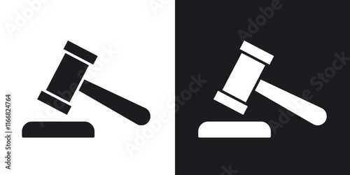 Law icons in solid black and white colors