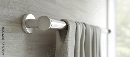 Sleek curtain rod bracket designed for secure installation on various surfaces with durable construction and modern aesthetics photo