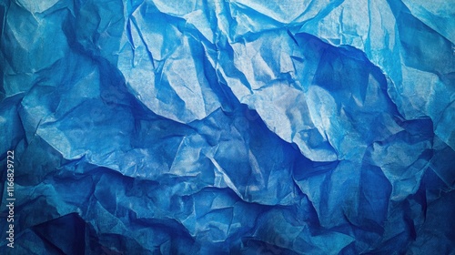 Wallpaper Mural Textured crinkled blue bubble wrap background showcasing vibrant hues and intricate details for creative designs and packaging solutions Torontodigital.ca