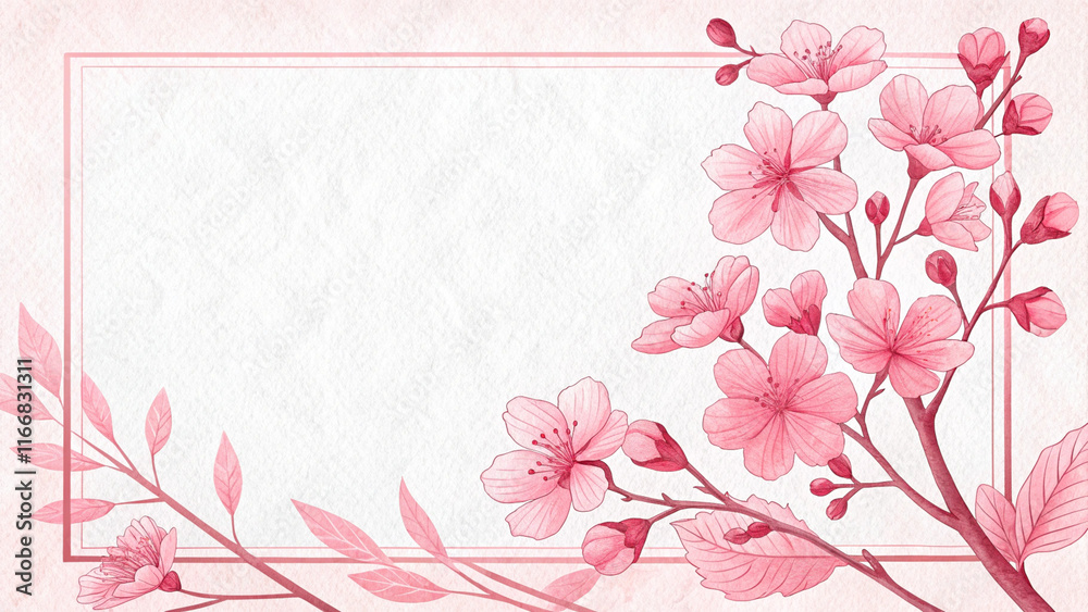 Minimalist Border Design with Paper Texture and Sweet Sorbet Palette Minimalist Border Design with Paper Texture and Sweet Sorbet Palette