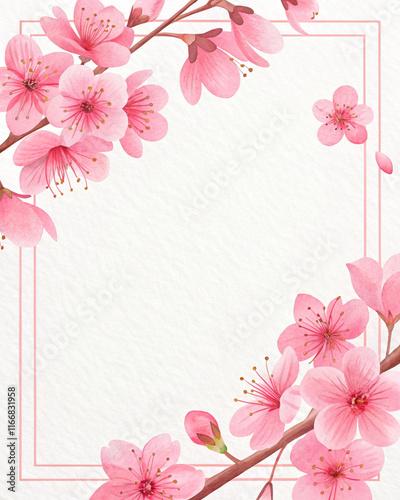 Minimalist Border Design with Paper Texture and Sweet Sorbet Palette