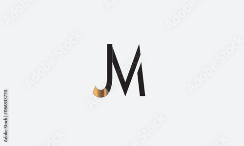 JM, MJ , J , M , Abstract Letters Logo Monogram	