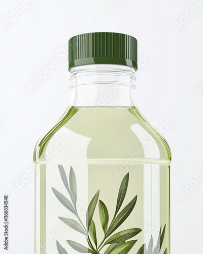 Stylish olive oil bottle showcasing sleek design and natural elements for culinary enthusiasts. photo