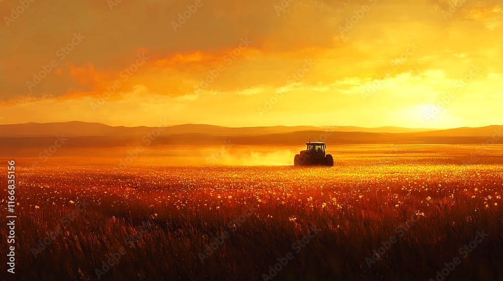 twilight_a_tractor_sprays_a_field_leaving twilight_a_tractor_sprays_a_field_leaving