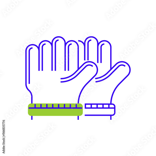 Gloves Line Icon. linear style sign for mobile concept and web design. Outline vector icon.