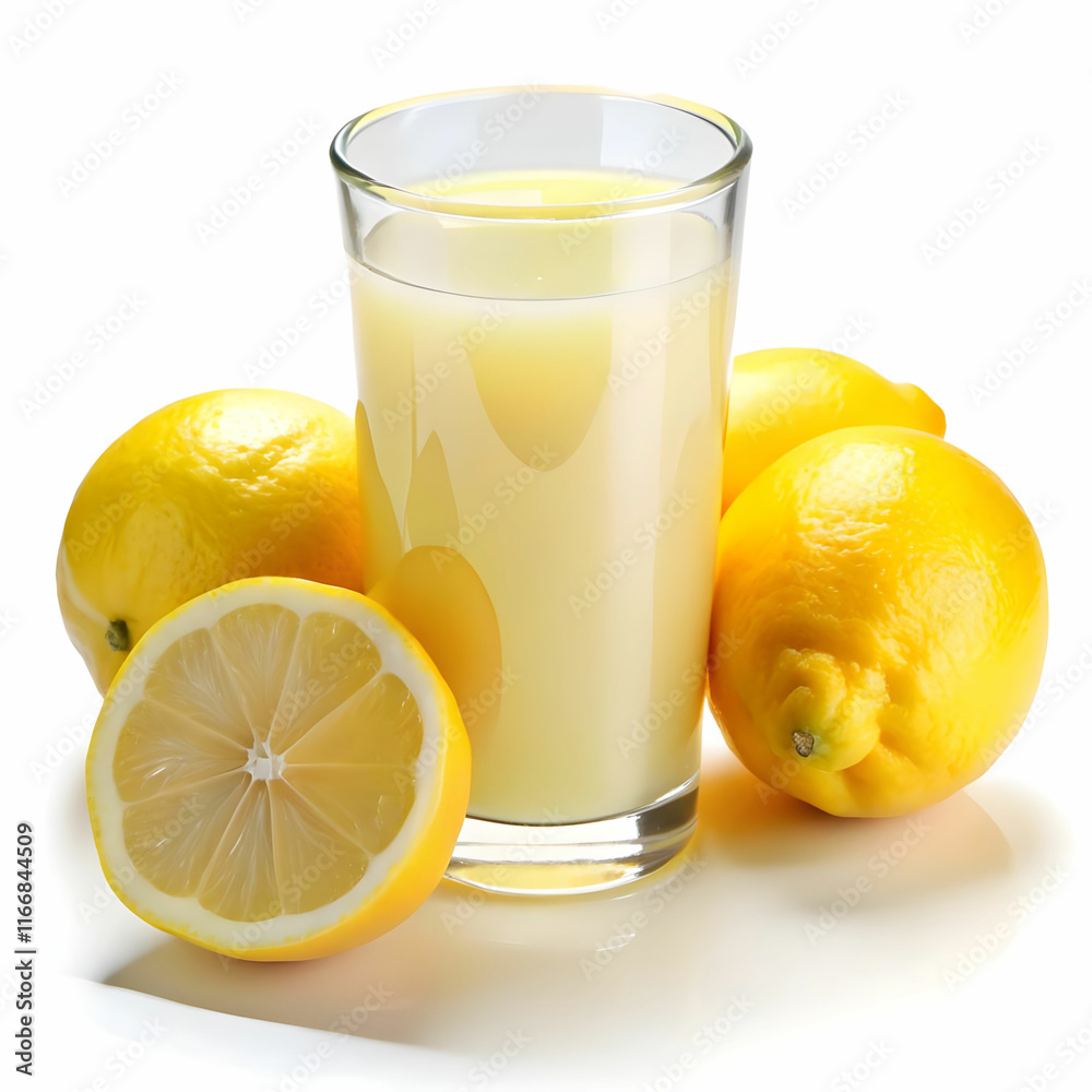 lemon juice glass with white back ground lemon juice glass with white back ground