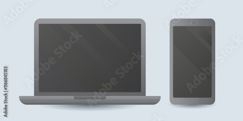 Laptop and smartphone.