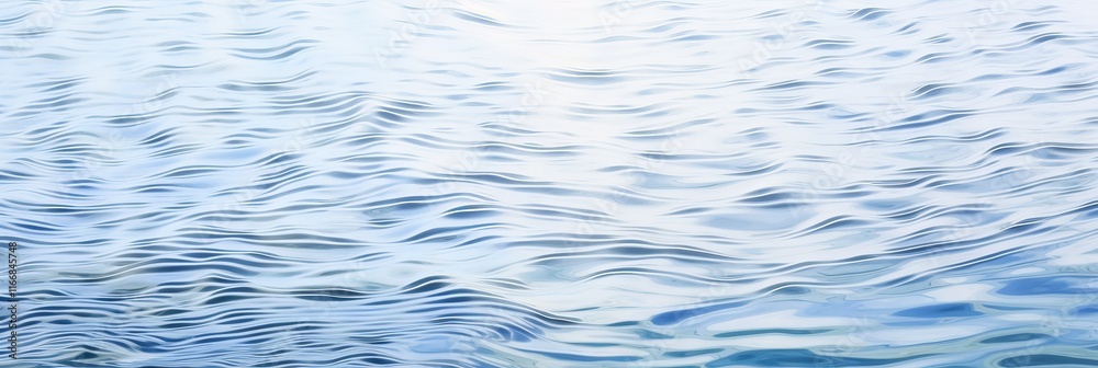 Naklejka premium Calm water surface reflects soft light, creating a serene and peaceful ambiance in nature