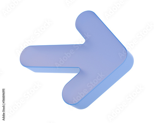 Glass arrow on white backgr...