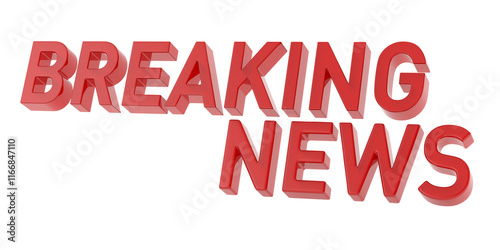 Breaking news on white back...