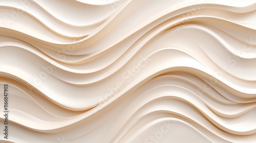 Elegant Clinical Beauty Texture Background with Light Cream and Beige Waves | Photorealistic and Ultra-Detailed Aesthetic Concept