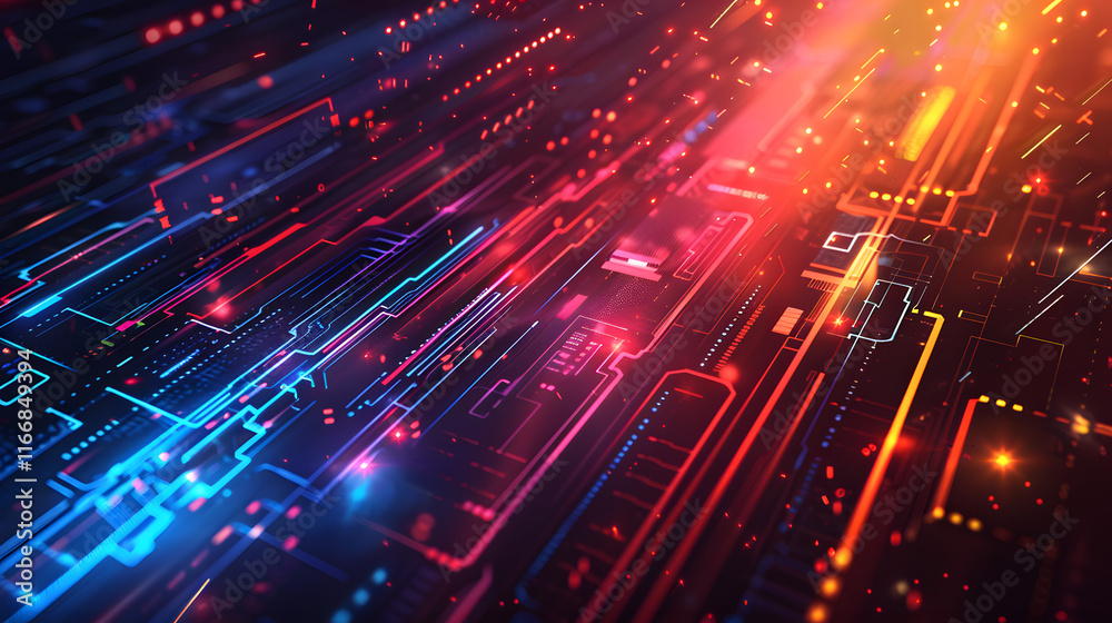 Fototapeta premium Abstract technology background