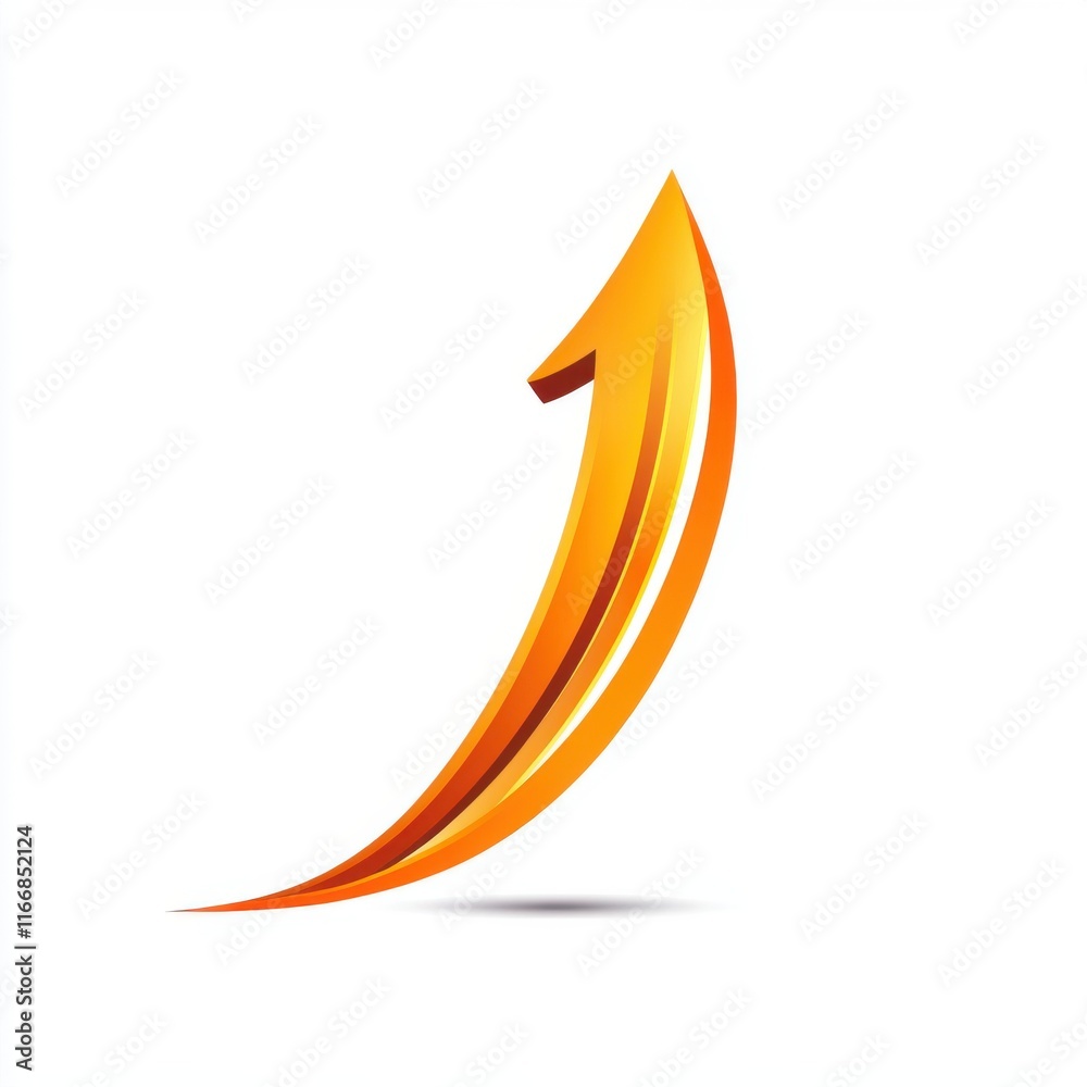 A vibrant orange arrow pointing upwards, symbolizing growth and progress against a clean white background. A vibrant orange arrow pointing upwards, symbolizing growth and progress against a clean white background.